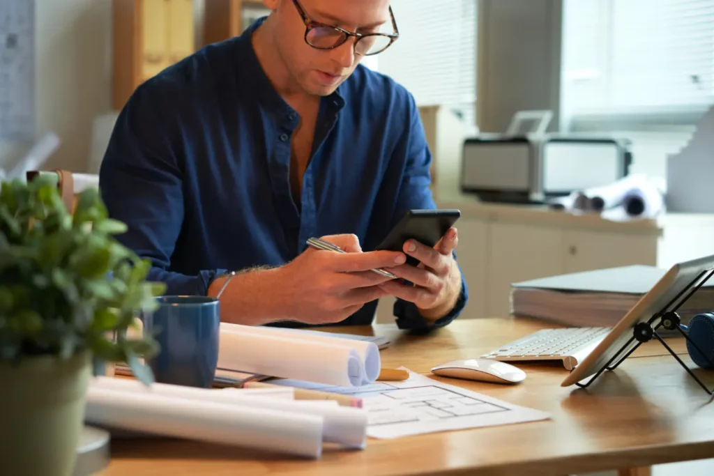 Taxpayer checking tax return status through ATO mobile app