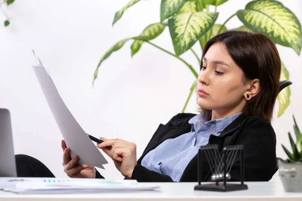 Recruiter reviewing accounting job applications during Australia's accountant shortage