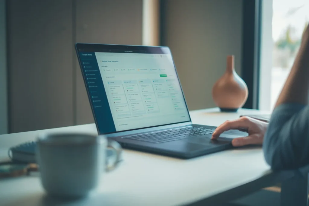 Accounting software and document tools open side by side on a laptop, showing how document management software integrates with a practice's existing systems.